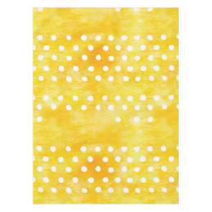 Watercolor Polka Dot - Earthy Yellow and White (1) Tablecloth
