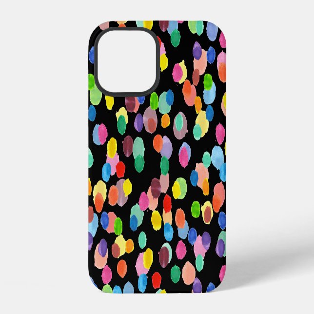 Watercolor Polka Dot, Easter Background. iPhone Case (Back)