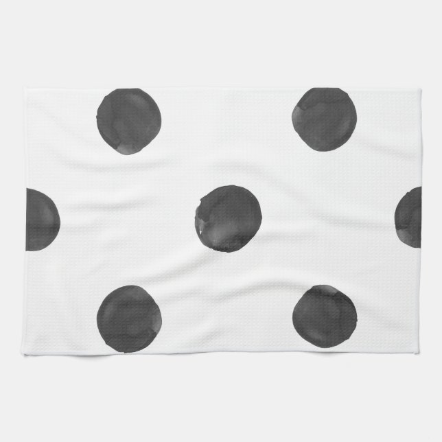 Watercolor Polka Dot Kitchen Towels (Horizontal)