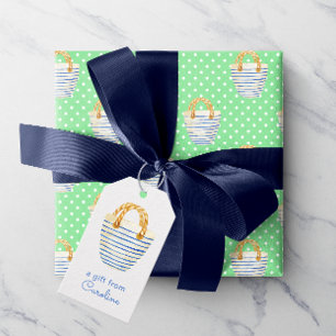 Watercolor Polka Dots Beach Bag Purse Gift Tags