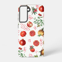 Watercolor Pomegranate Mediterranean Fruit Pattern