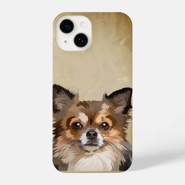 Watercolor Pomeranian Chihuahua Mix Dog Pet Animal iPhone Case (Back)