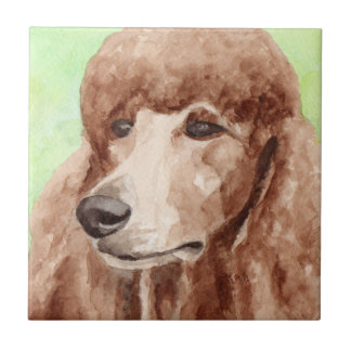 Watercolor Poodle Tile