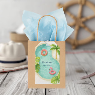 Watercolor Pool Party Thank You Gift Tags