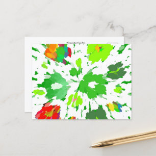 Watercolor Pop Art Floral Postcard