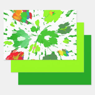 Watercolor Pop Art Floral Wrapping Paper Sheet