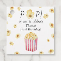 Watercolor Popcorn Kids Birthday Party