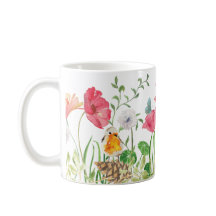 Watercolor Poppies in the Meadow Mug