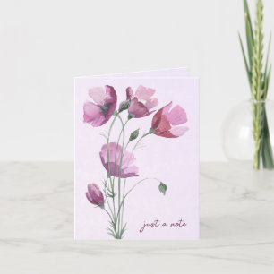 Watercolor Poppies Note Card