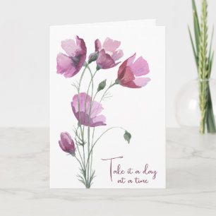 Watercolor Poppies Thinking of You Card