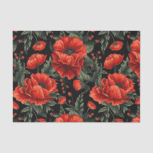 Watercolor Poppies Tissue Paper