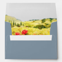 Watercolor Poppy Spring Wedding 