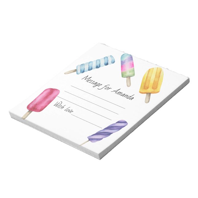 watercolor popsicle birthday time capsule message notepad (Rotated)