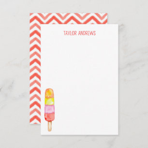 Watercolor Popsicle Note Cards