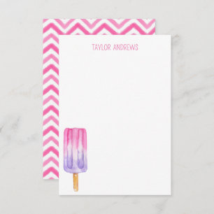 Watercolor Popsicle Note Cards