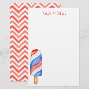 Watercolor Popsicle Personalized Stationery