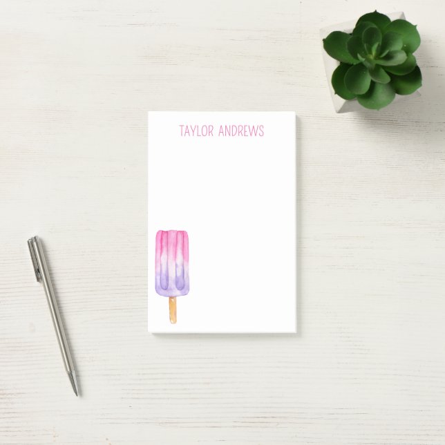 Watercolor Popsicle Post-it Notes (Office)