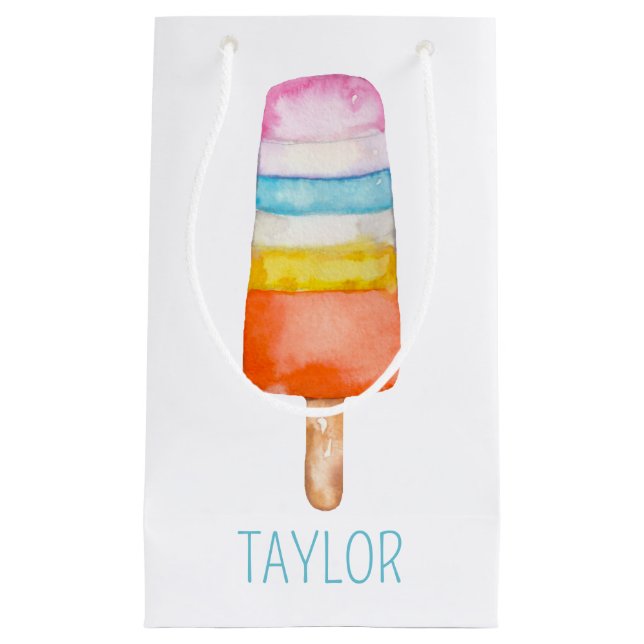 Watercolor Popsicle Small Gift Bag (Front)