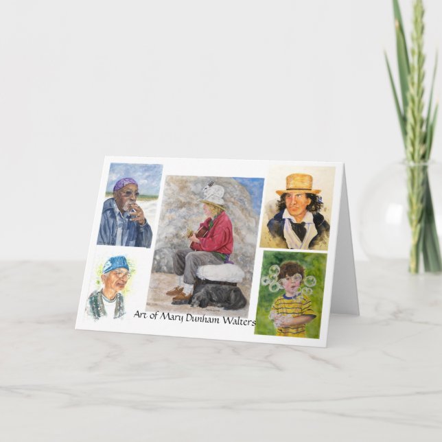 Watercolor Portraits Notecards (Front)