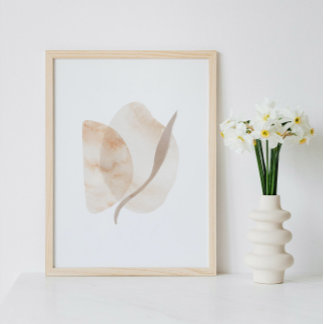 Watercolor poster Abstract Geometrical modern art