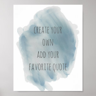 watercolor poster create your own quote wall art
