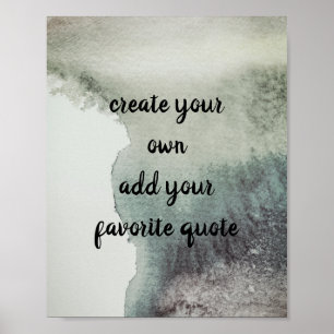 watercolor poster create your own quote wall art