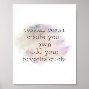 watercolor poster create your own quote wall art