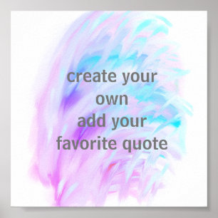 watercolor poster create your own quote wall art