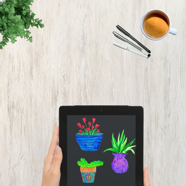 Watercolor Potted Plants Botanical Pack (Creator Uploaded)