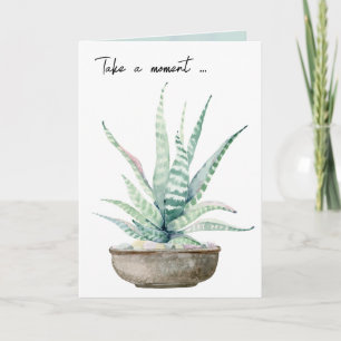 Watercolor Potted Succulent Card