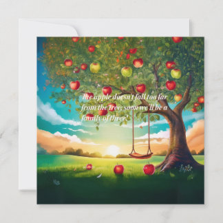 Watercolor Pregnancy Announcement