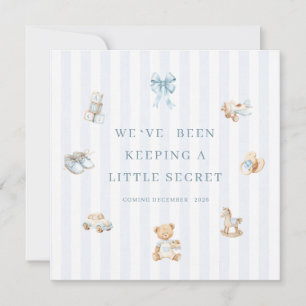 Watercolor pregnancy announcement card whimsical c