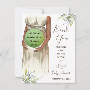 Watercolor Pregnant Mum EOS Lip Balm Shower Favour Card