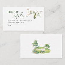Watercolor Preppy Golf Boy baby shower diaper ra