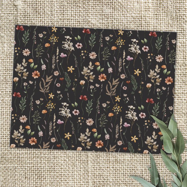 Watercolor Pretty Floral Wild flowers Pattern  Postcard (Creator Uploaded)