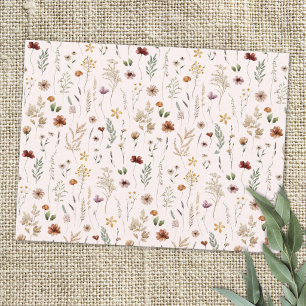 Watercolor Pretty Floral Wild flowers Pattern Postcard