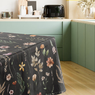 Watercolor Pretty Floral Wild flowers Pattern Tablecloth