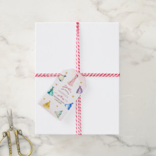 Watercolor Princess dresses royal girl birthday Gift Tags