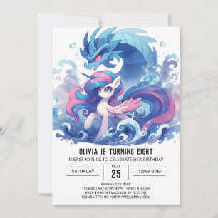 Watercolor Printable Horse Birthday Invitation