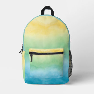 watercolor printed backpack