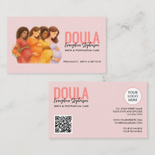 Watercolor Professional Birth Postpartum Doula Business Card