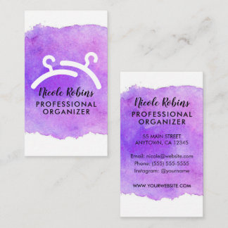Watercolor Professional Closet Organiser Business Card