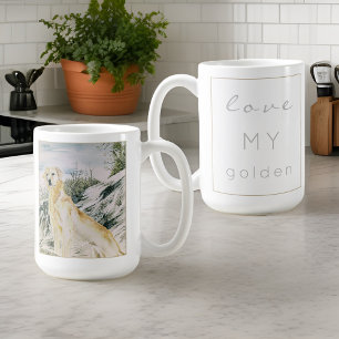 Watercolor Proud Golden Retriever Dog Coffee Mug