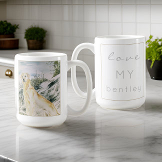 Watercolor Proud Golden Retriever Dog Personalise Coffee Mug