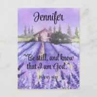 Watercolor Provence Lavender Scripture Encouraging