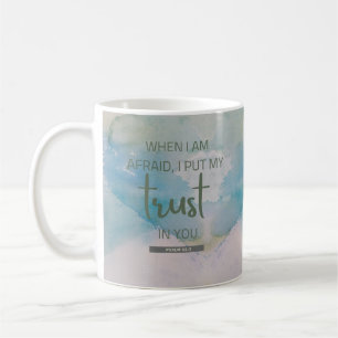 Watercolor Psalm 56:3 Coffee Mug