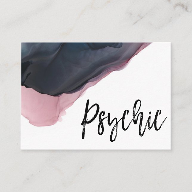 ~* Watercolor -  Psychic Reader Medium Intuitive Business Card (Front)