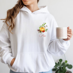 Watercolor pumkin mama party thanksgiving hoodie