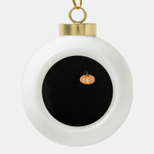Watercolor Pumpkin – Autumn and Halloween Design O Ceramic Ball Christmas Ornament