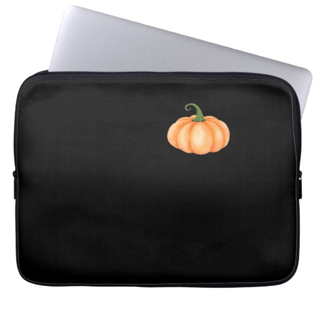 Watercolor Pumpkin – Autumn and Halloween Design O Laptop Sleeve (Front)
